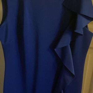 Elegant Blue Ruffle Dress